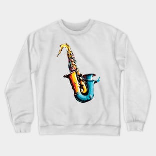 colorful saxophone Crewneck Sweatshirt